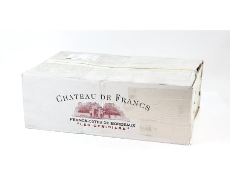 Twelve bottles of Chateau De Frances Les Cerisiers 2009 vintage red wineCondition Report:  Has previously been cellared at ED