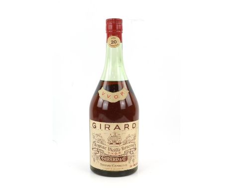Girard Cognac Vieille Reserve V.V.O.P, over 20 years old, 70 degrees proof. 1 bottleCondition Report:  Fill level/ullage is a