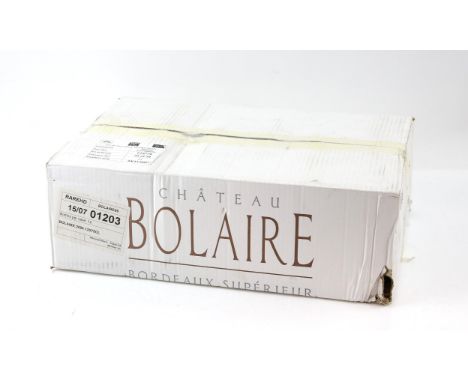 Twelve bottles of Chateau Bolaire Bordeaux Superieur 2006 vintage red wineCondition Report:  Has previously been cellared at 