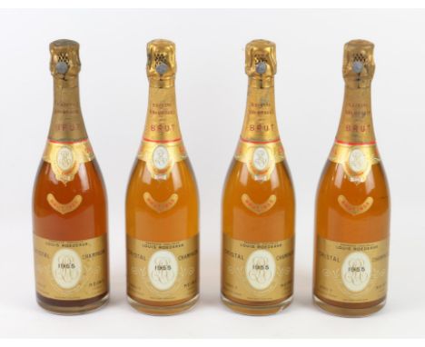 Four bottles of Louis Roederer Cristal Champagne, 1955 vintage (4)