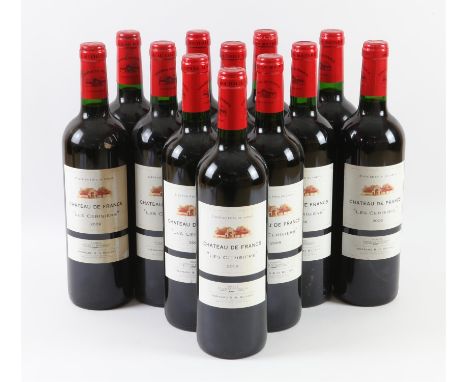 Twelve bottles of Chateau Cerises Cotes De Francs red wine, 2009 vintage Condition Report:  Has previously been cellared 