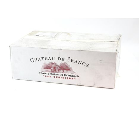 Twelve bottles of Chateau De Frances Les Cerisiers 2009 vintage red wineCondition Report:  Has previously been cellared at ED