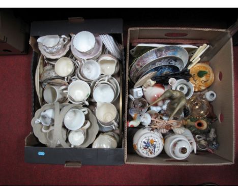 Royal Venton Ware, Art Deco style plate. with later metal handle (loose), mixed china teasets, Sadler ginger jar, commemorati