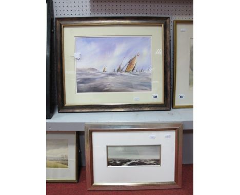 Ashley Jackson, 'Heather on The Jeweled Moor', Print, 9 x 22 cms, signed titled and a Jackson gallery stamp to verso, and Joh