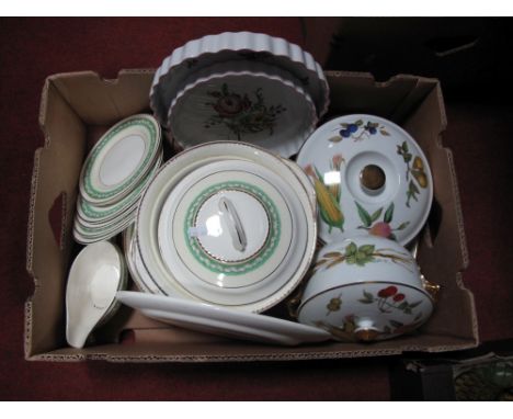 Two Worcester 'Evesham' Tureens and Oval Dish, Portland 1930's dinner service, etc:- One Box 