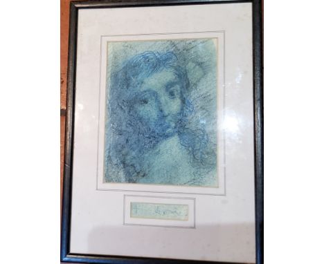 G O'Donnell, Irish School, portrait of a child, signed, mixed medium, 22cm x 16cm 
