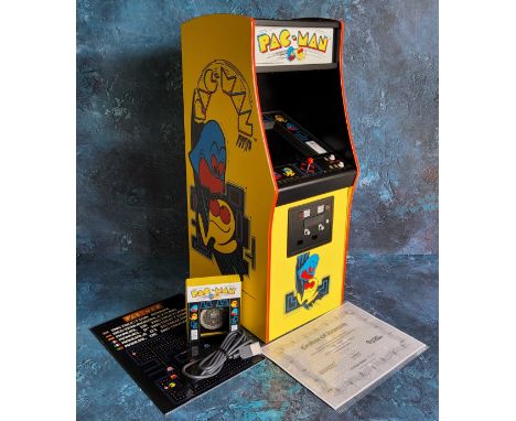 A Numskull Official Bandai Namco Entertainment product, 1/4 scale playable replica of the original 1980s PAC-MAN arcade cabin