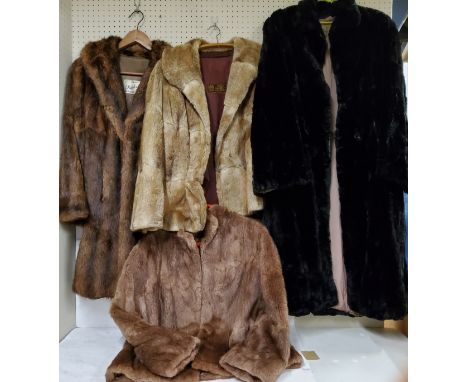 A 1940's Scotch Mole full length coat;&nbsp; a Fishers Preston Mink jacket;&nbsp; others (4) 