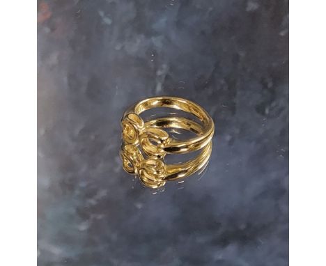 A 9ct gold 'Gucci' style stirrup ring, size J, Sheffield, 1994 3.4g (VAT on Hammer price) 