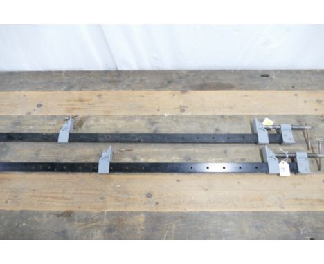 Pair of metal sash clamps measuring 152cm.