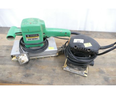 Hitachi SV 12 SD sander and palm sander.