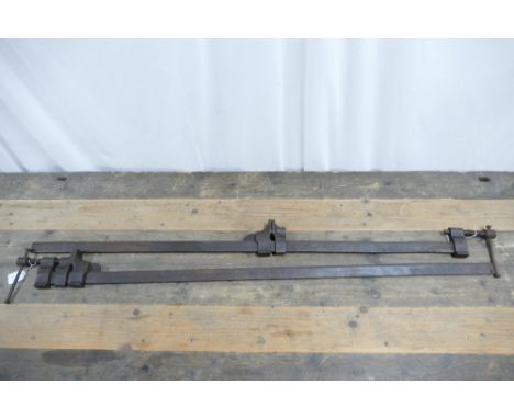 Pair of 4ft steel sash clamps.