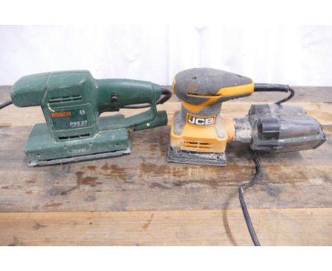 JCB palm sander and Bosch PSS-23 sander.