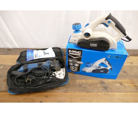 Workzone multifunction corded tool and MacAllister sander.