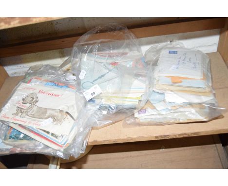 MIXED LOT:  VINTAGE BIRTHDAY CARDS AND OTHER EPHEMERA