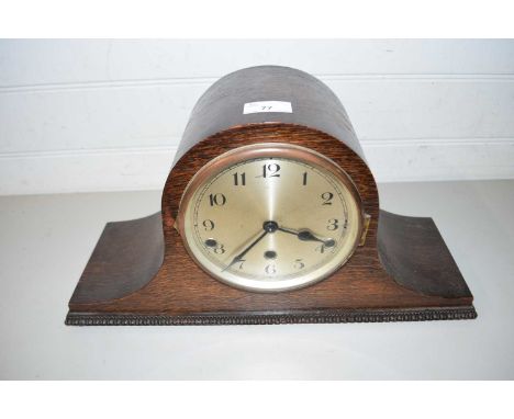 OAK CASED MANTEL CLOCK