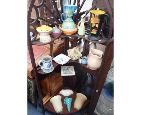 A COLLECTION OF ART DECO CERAMIC WALL POCKETS and similar ceramics