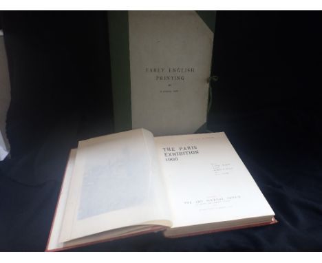 E. GORDON DUFF 'EARLY ENGLISH PRINTING' published Kegan Paul Trench Trubner &amp; Co Ltd, 1896, and 'The Paris Exhibition 190