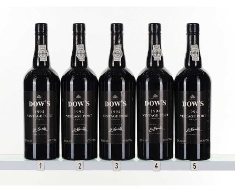 Dows Vintage Port, 1994 
(5)
Condition Report
Some light scuffs to labels.
Ullage - all IN
