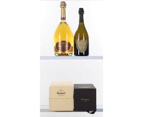 Dom Perignon, Epernay, 2013 (1, boxed) together with Ruinart, Reims, Blanc de Blanc Brut, non-vintage, (1 magnum, boxed)