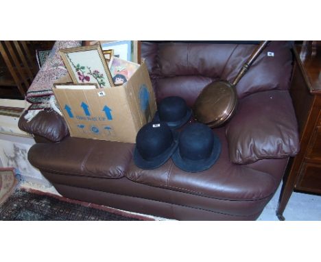 A Modern Brown Two Seater Sofa.
