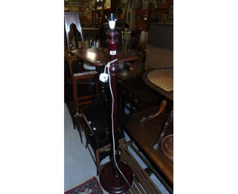 A Modern Mahogany Standard Lamp.