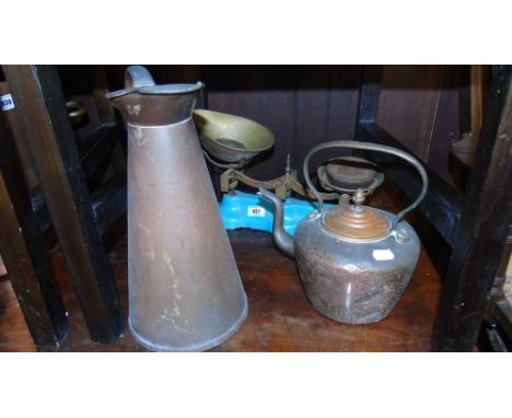 A Quantity of Metalware; 19th Century and later, with scales.