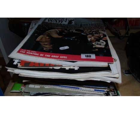 A Large Collection of 'History of The Second World War' Magazines, together with a portable typewriter & a travel bag.