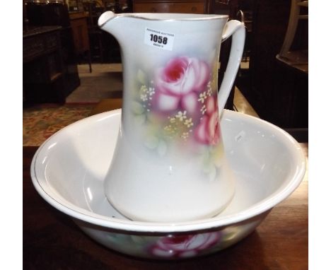 A Wash Jug and Basin.
