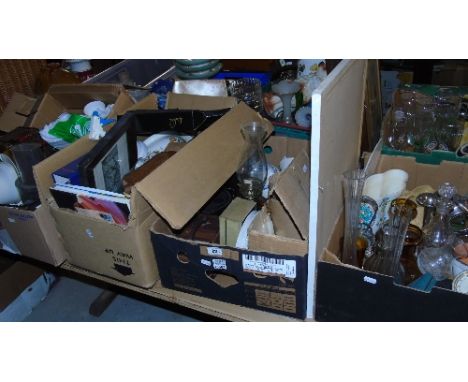 Four Assorted Boxes of Items to Include: a digital photography book, a Junghans Silent-Tic bedside clock, a Newgrange photogr