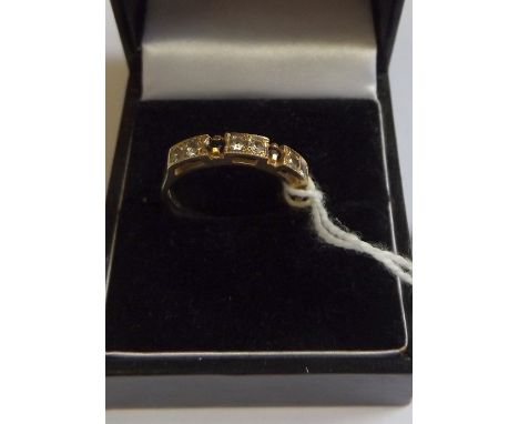A Nine Carat Sapphire Eternity Ring. Size P.