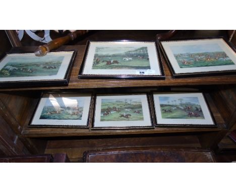 A Set of Six Early 20th Century Coloured Hunting Prints.