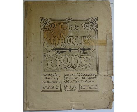Rare First Edition of Irish National Anthem - The Soldier's Song, Words by Peadar O'Cearnaigh [Peadar Kearney] . Music by Pad