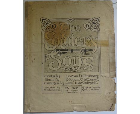 Rare First Edition of Irish National Anthem - The Soldier's Song, Words by Peadar O'Cearnaigh [Peadar Kearney] . Music by Pad