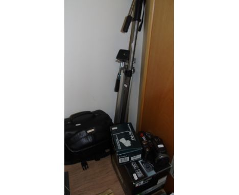 A Fujifilm Finepix S9500 Digital Camera with Box, Leather Camera Bag & Tripod.