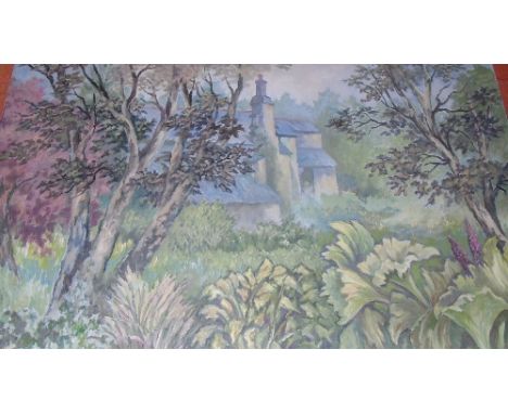 Thijs Mauve (1915-1996) Oil on Board, 'Cottage in Woodland', signed and dated Sept., '95.  Biography Thijs Mauve [1915-1996] 