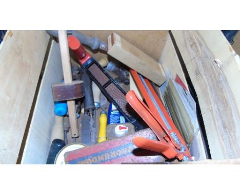 A Good Quantity of Tools to Include Saws, Chisels, Files, A Silicone Gun etc.