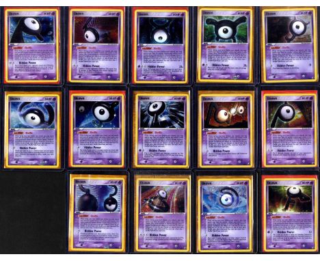 the full 28 card Unown subset from the EX Unseen Forces expansion. It features the full alphabet of Unown alongside the quest