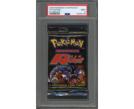 Here we have a First Edition Team Rocket Set Booster Pack, and did we mention it's sealed? The artwork on the pack features a