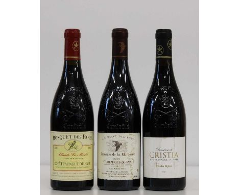 3 Bottles Mixed Vintage Lot Fine Chateauneuf du Pape 3 Bottles Mixed Vintage Lot Fine Chateauneuf du Pape comprising : 1 bott