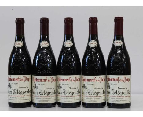 5 Bottles Mixed Vintage Lot Chateauneuf du Pape Domaine de Vieux Telegraphe 5 Bottles Mixed Vintage Lot Chateauneuf du Pape D