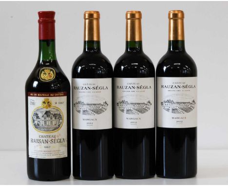 4 Bottles Chateau Rauzan Segla Grand Cru Classe Margaux 4 Bottles Chateau Rauzan Segla Grand Cru Classe Margaux consisting of