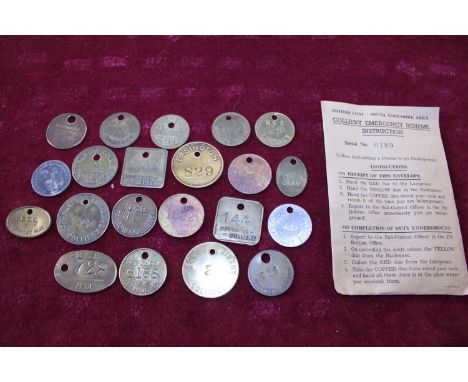 A selection of vintage pit mining checks 