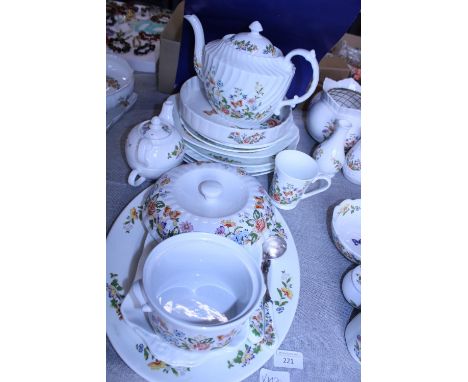 A large selection of assorted Aynsley ware ceramic items including teapot etc. Shipping unavailable 