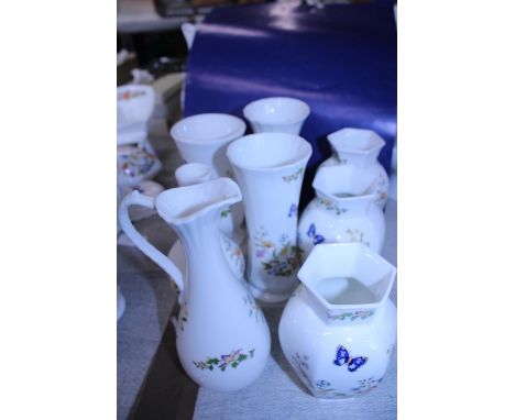 A selection of assorted Aynsley ware ceramic items. Shipping unavailable 