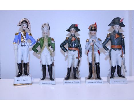 A selection of Napoleonic ceramic figurines 
