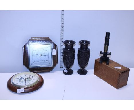 A job lot of assorted collectables including Barometer 
