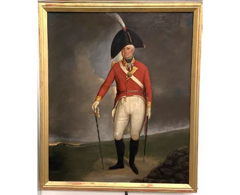 ENGLISH SCHOOL A portrait of a Napoleonic English officer Oil on canvas 75 x 62.5cm