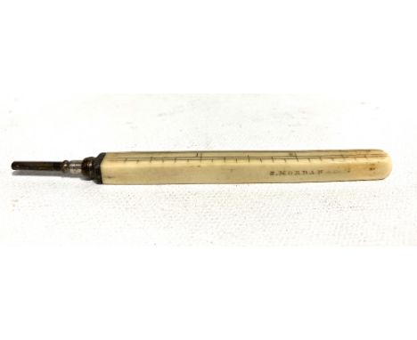 Early 20th Century Sampson Mordan propelling pencil modelled as an ivory rule, length 10cm.