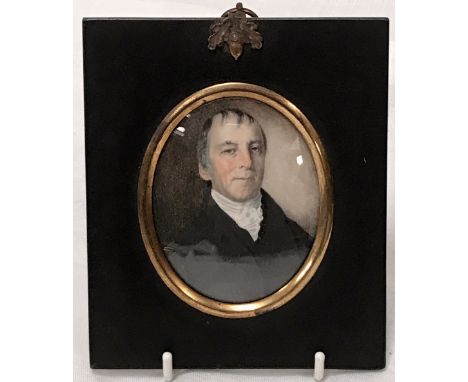 WILLIAM WATKIN WAITE of Abingdon (1778-1856) A miniature portrait of a William Kent Inscribed to reverse 8.5 x 6.7cm